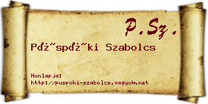 Püspöki Szabolcs névjegykártya