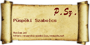 Püspöki Szabolcs névjegykártya